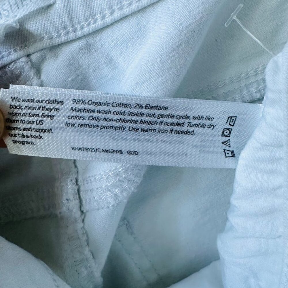 EILEEN FISHER Women Straight leg ORGANIC COTTON DENIM WHITE SIZE 2 US - Picture 6 of 9